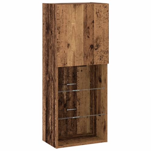 TV Kabinet s LED Svjetlima Staro Drvo 40.5x30x102 cm Cijena