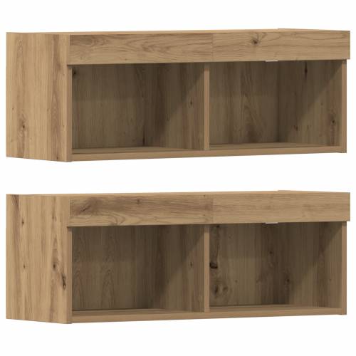 TV ormar s LED svjetlima umetnički hrast 40.5x30x102 cm Cijena