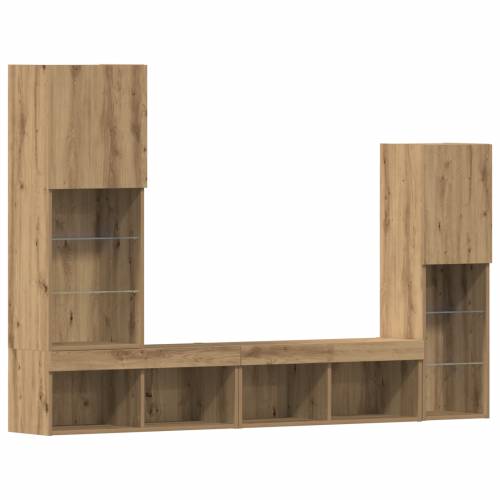 TV ormar s LED svjetlima umetnički hrast 40.5x30x102 cm Cijena