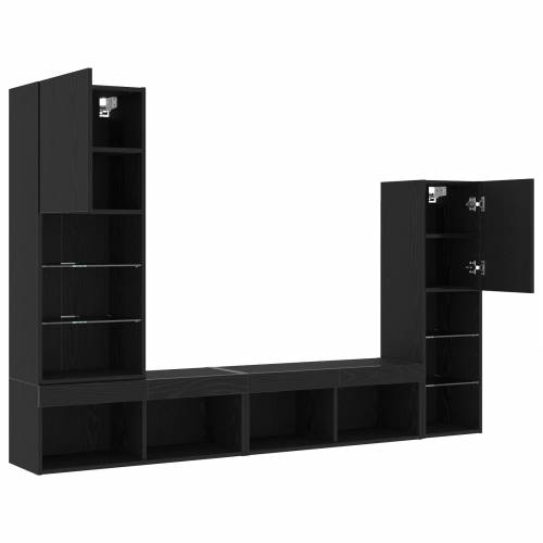 LED TV ormar crni hrast 30.5x30x102 cm tehnološko drvo Cijena