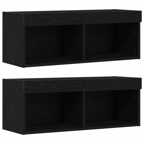 LED TV ormar crni hrast 30.5x30x102 cm tehnološko drvo Cijena