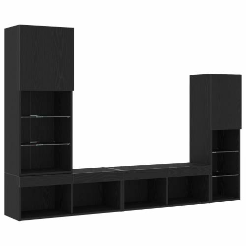 LED TV ormar crni hrast 30.5x30x102 cm tehnološko drvo Cijena