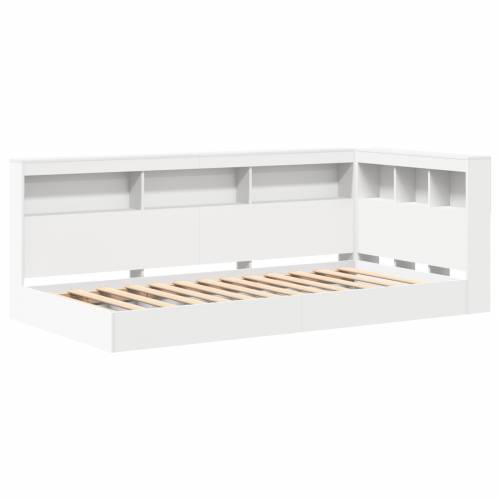 Krevet s policama bijeli 90x200 cm od inženjerskog drva Cijena