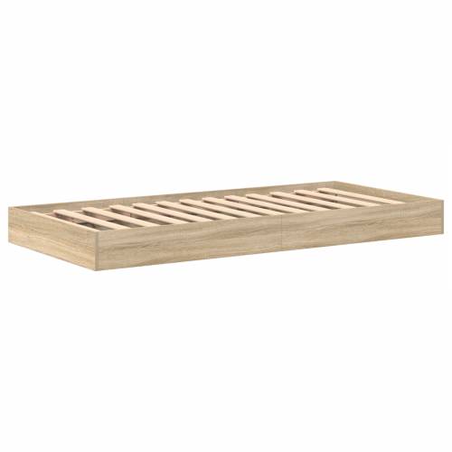 Krevet s policama Sonoma Oak 100x200 cm Inženjersko drvo Cijena