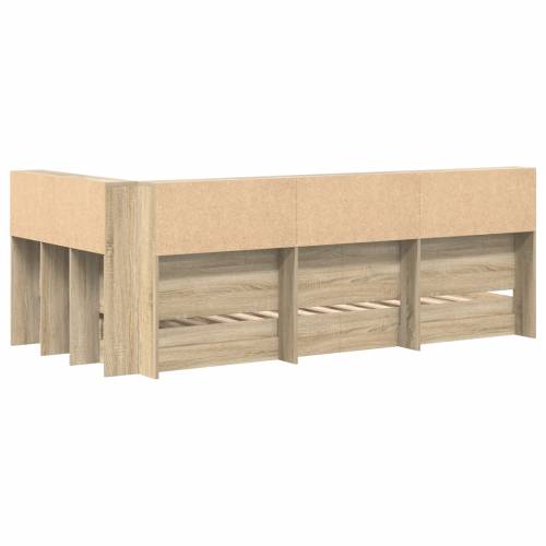 Krevet s policama Sonoma Oak 100x200 cm Inženjersko drvo Cijena