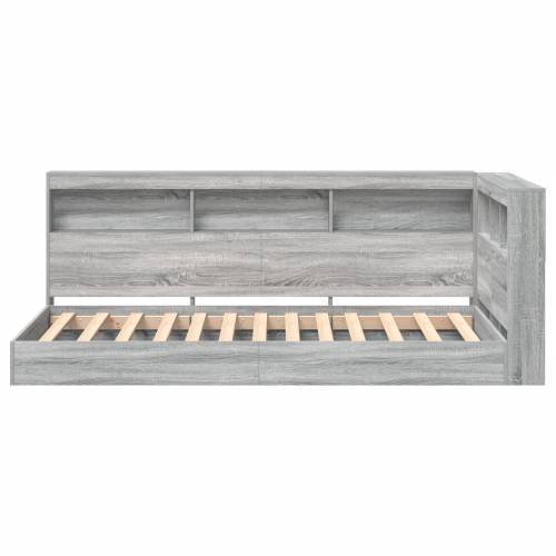 Krevet s knjigama Sivi Sonoma 100x200 cm Konstruirano drvo Cijena