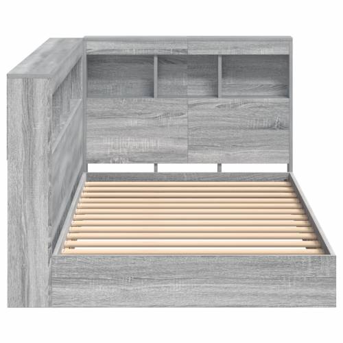 Krevet s knjigama Sivi Sonoma 100x200 cm Konstruirano drvo Cijena