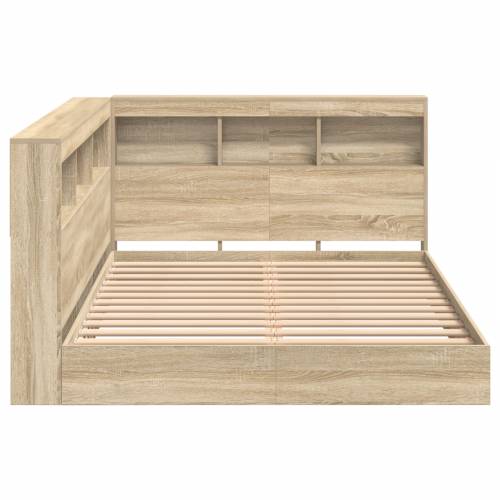 Krevet s policom Sonoma hrast 120x200 cm konstruirano drvo Cijena