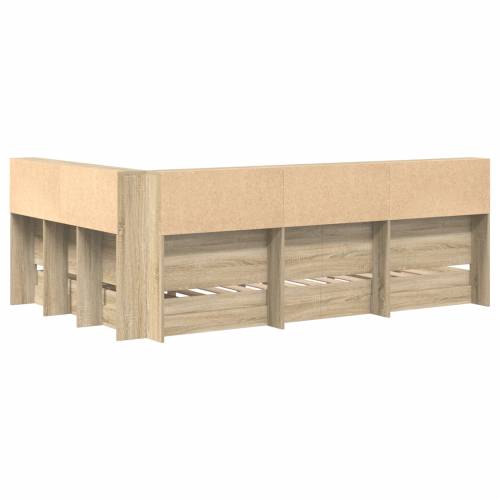 Krevet s policom Sonoma hrast 120x200 cm konstruirano drvo Cijena