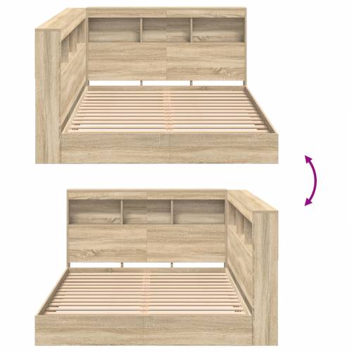 Krevet s policom Sonoma hrast 120x200 cm konstruirano drvo Cijena