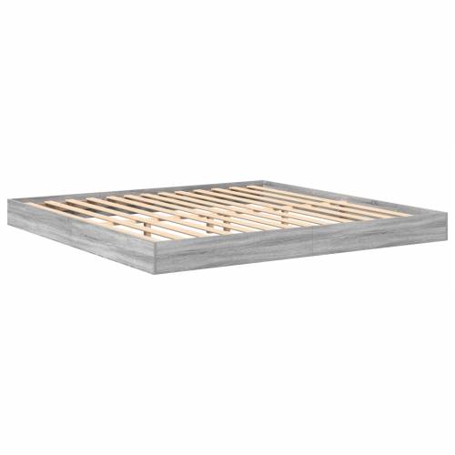 Krevet s policama Sivi Sonoma 180x200 cm Konstruirano drvo Cijena