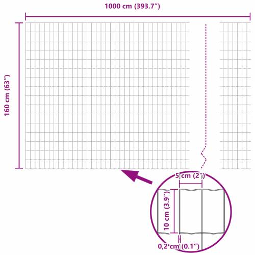 Euro Ograde s 10 U Stupova Siva 1,6x10 m Čelik Cijena