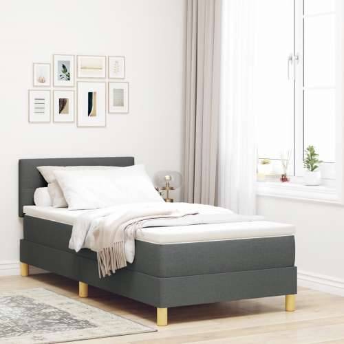 Krevet s boxspringom i madracem tamnosiv 80x200 cm tkanina Cijena