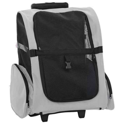 Kolica za kućne ljubimce 3-u-1 Dizajn Siva 48x32x57 cm Oxford tkanina - Siva 48 x 32 x 57 cm Cijena