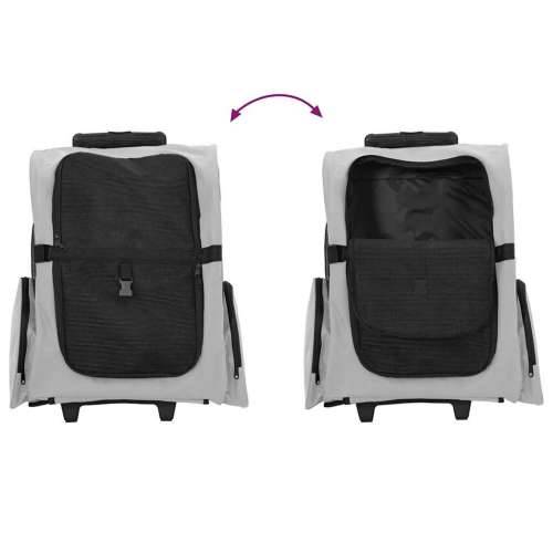 Kolica za kućne ljubimce 3-u-1 Dizajn Siva 48x32x57 cm Oxford tkanina - Siva 48 x 32 x 57 cm Cijena