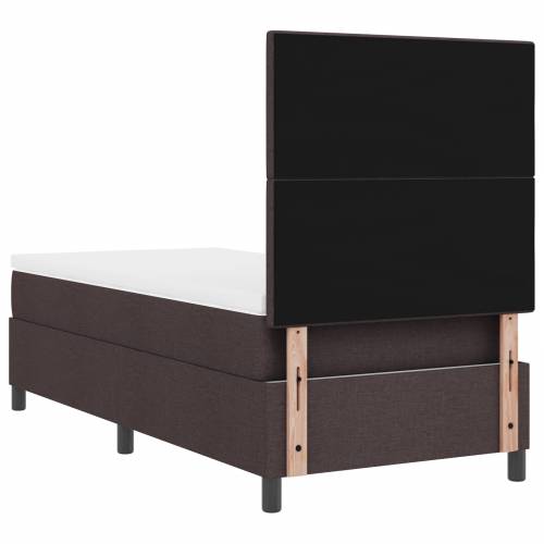 Box Spring Krevet s Madracem Tamnosmeđi 80x200 cm Tkanina Cijena