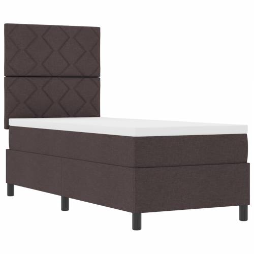 Krevet s Boxspringom s Madracem Tamnosmeđi 80x200 cm Tkanina Cijena