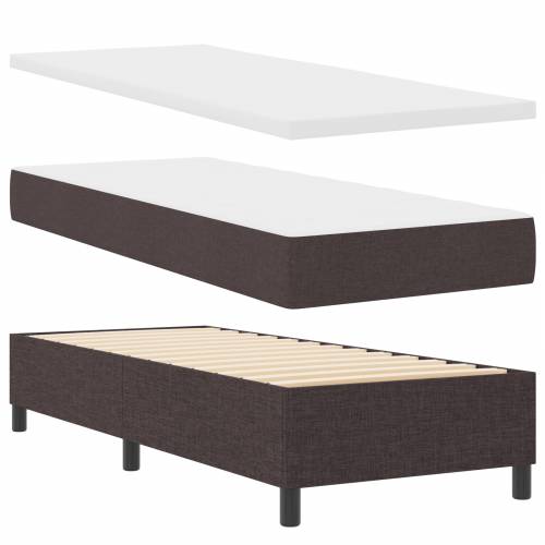 Krevet s Boxspringom s Madracem Tamnosmeđi 80x200 cm Tkanina Cijena