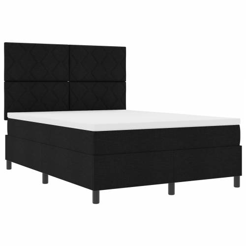 Box Spring krevet s madracem crna 160x200 cm tkanina Cijena