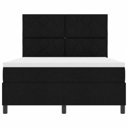 Box Spring krevet s madracem crna 160x200 cm tkanina Cijena
