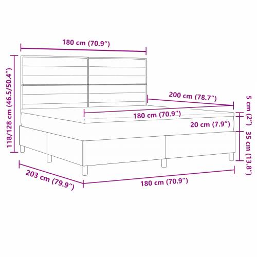 Box Spring Krevet s Madracem Tamnosmeđi Super King Tkanina Cijena