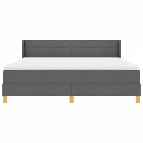 Box Spring krevet s madracem, tamno siva, 180 x 200 cm, tkanina Cijena