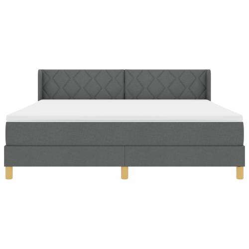 box spring krevet s madracem u tamno sivoj, 180 x 200 cm, tkanina. Cijena