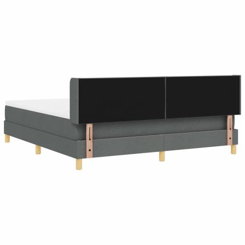 box spring krevet s madracem u tamno sivoj, 180 x 200 cm, tkanina. Cijena