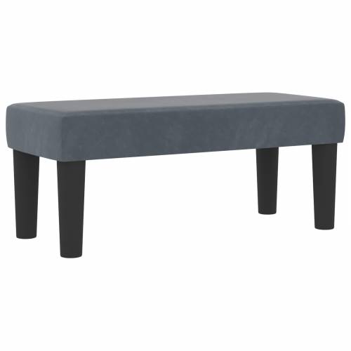 Box Spring Krevet s Madracem i Klupom Tamno Siva 90x190 cm Baršun Cijena