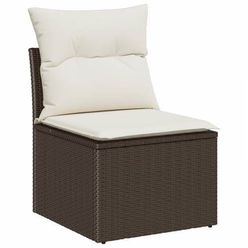 set od 6 delova vrtnih sofa s jastučićima smeđa poli ratan Cijena
