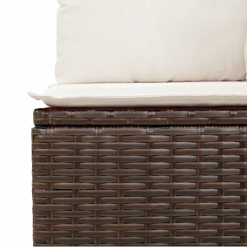 set od 6 delova vrtnih sofa s jastučićima smeđa poli ratan Cijena