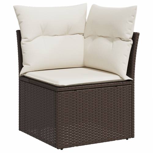 6-dijelni vrtni sofa set s jastučićima smeđa poli ratan Cijena