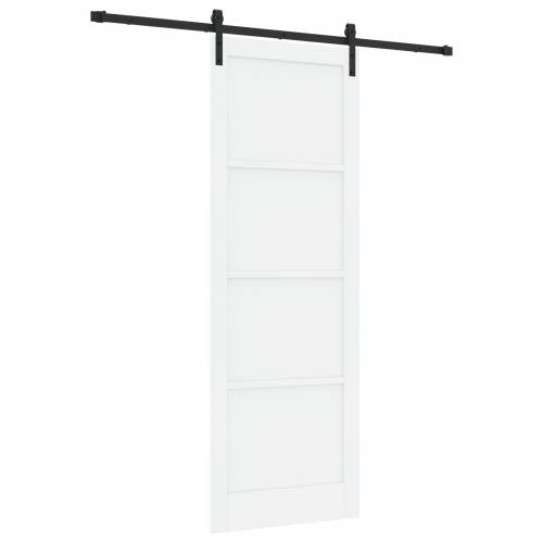 klizna vrata s kompletnim setom Bijela 83x232 cm od punog drveta Cijena