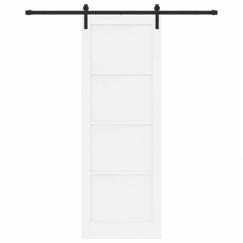 klizna vrata s kompletnim setom Bijela 83x232 cm od punog drveta Cijena