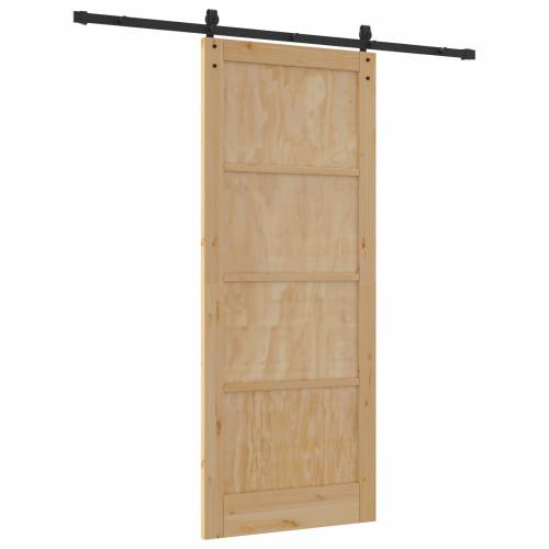 klizna vrata s setom hardvera 86x211 cm od punog drva borovine Cijena