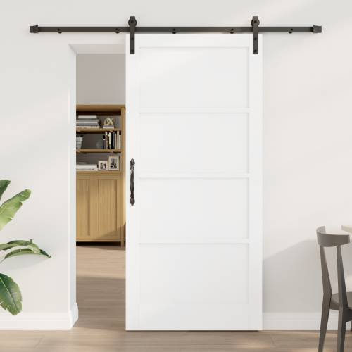 klizna vrata s kompletnim hardverom bijela 93x202 cm solidno drvo bor Cijena