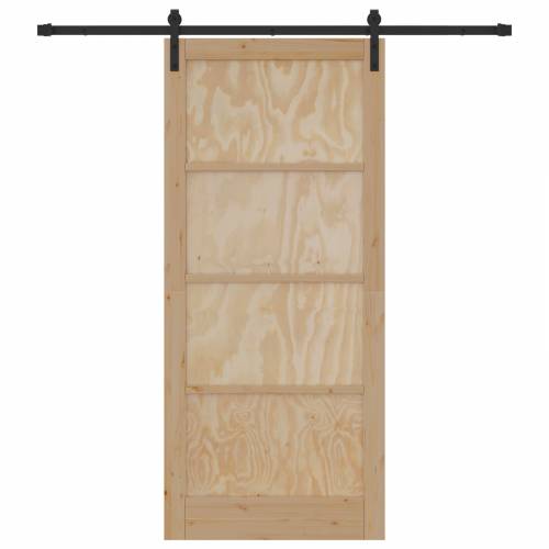 klizna vrata s setom hardvera 93x211 cm od čvrstog bora Cijena
