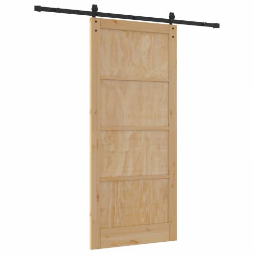 klizna vrata s setom hardvera 93x211 cm od čvrstog bora Cijena