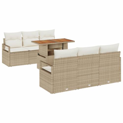 Set vrtnih sofa s jastučićima Bež Poli Ratan Akacija Cijena