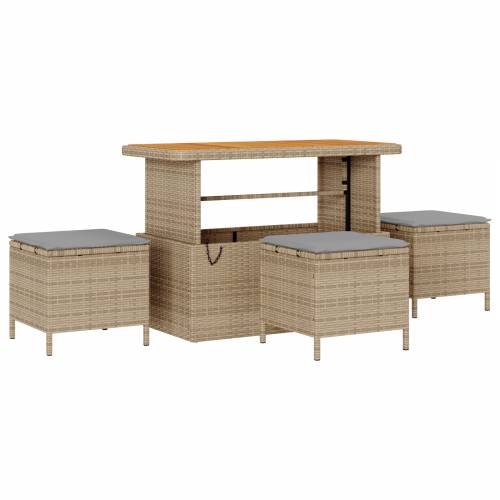 9 dijelni vrtni sofa set s jastučićima bež poli ratan akacija Cijena