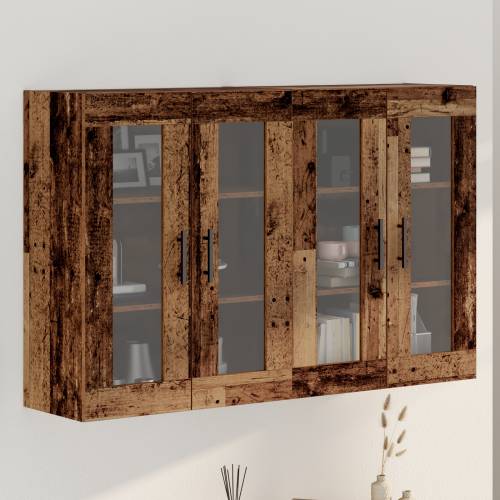 Zidna oprema 2 komada staro drvo 69.5x34x90 cm Obrađeno drvo Cijena