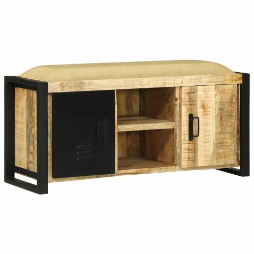 Klupa ormar 100x35x50 cm Čvrsto drvo hrapavo mango Cijena