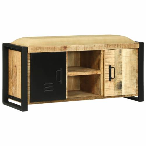 Klupa ormar 100x35x50 cm Čvrsto drvo hrapavo mango Cijena
