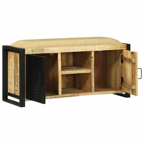 Klupa ormar 100x35x50 cm Čvrsto drvo hrapavo mango Cijena