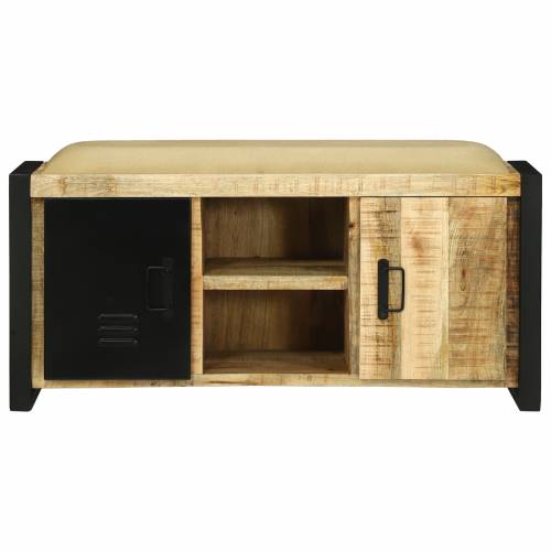 Klupa ormar 100x35x50 cm Čvrsto drvo hrapavo mango Cijena