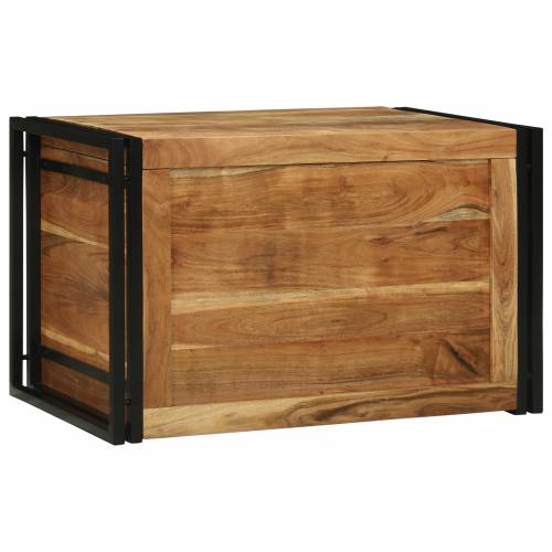 Kutija za pohranu 80 x 50 x 50 cm od masivnog drva akacije Cijena