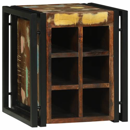 Stalak za vino 34.5x35x39 cm Čvrsto obnovljeno drvo Cijena