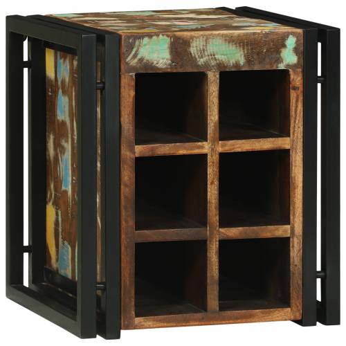 Stalak za vino 34.5x35x39 cm Čvrsto obnovljeno drvo Cijena
