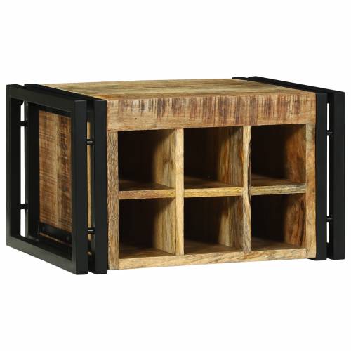 Stalak za vino 46x35x27.5 cm Čvrsto drvo Hrapavo mango Cijena