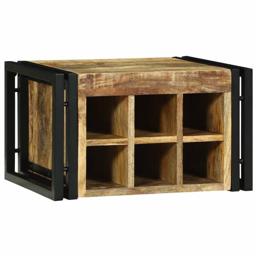 Stalak za vino 46x35x27.5 cm Čvrsto drvo Hrapavo mango Cijena